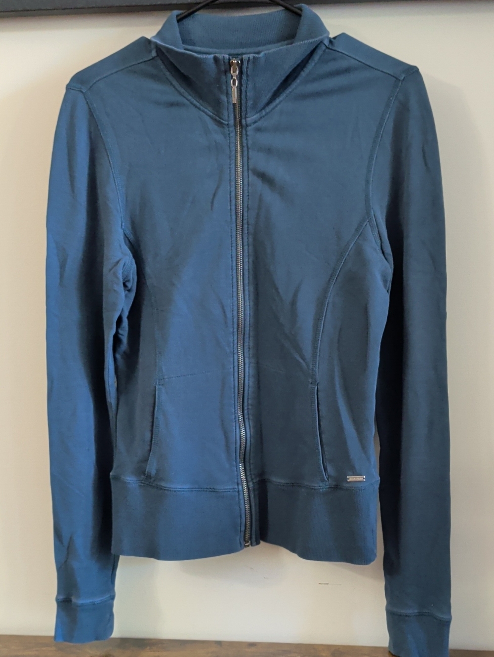 Womens Blue Full-Zip Jacket